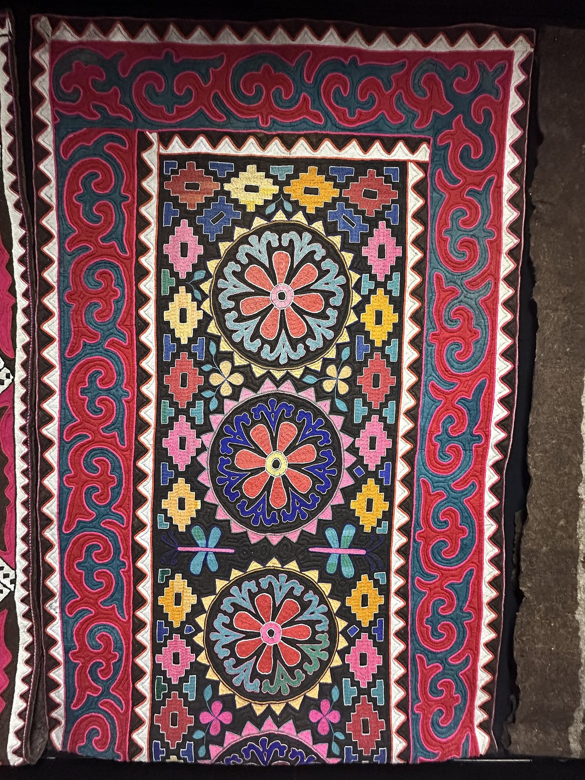 An appliquéd felt panel