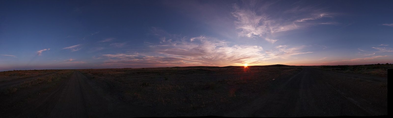 Sunset over the Moiynkum