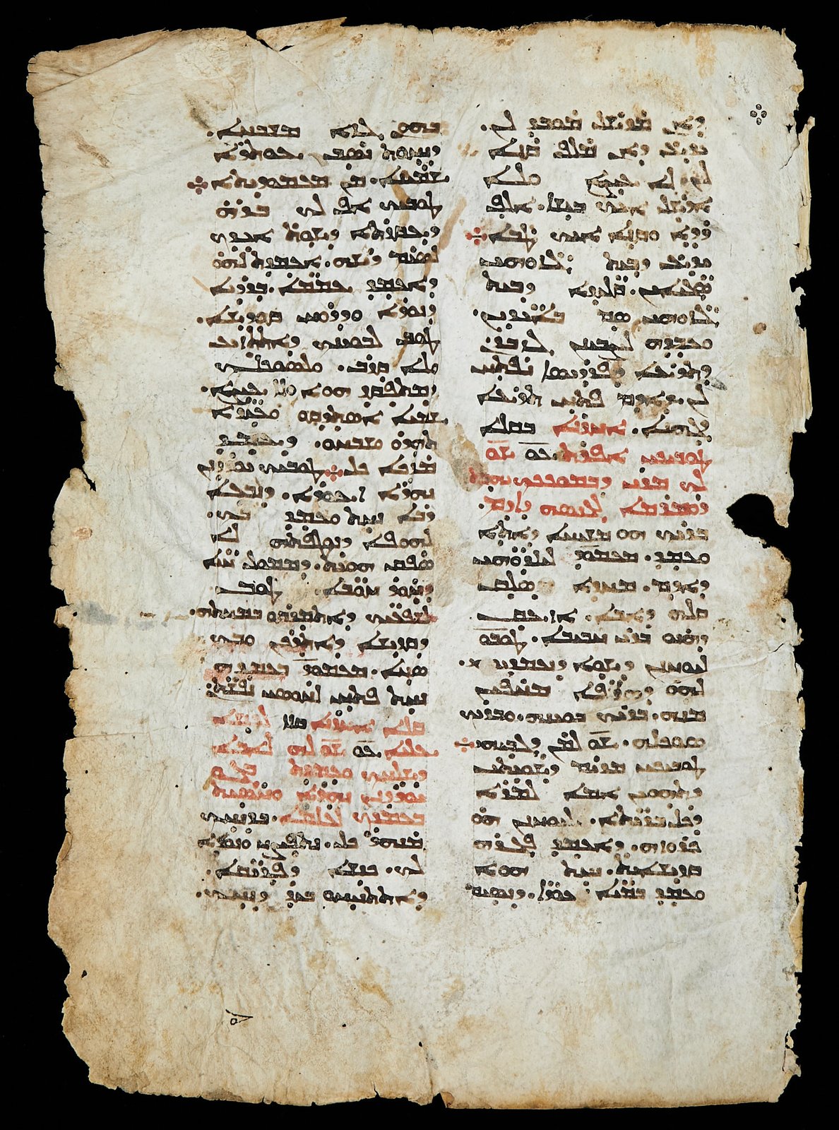 A page of an 11th-century Syriac liturgical manuscript