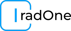 IradOne logo: the word IradOne with a large blue I inside an open blue rounded frame